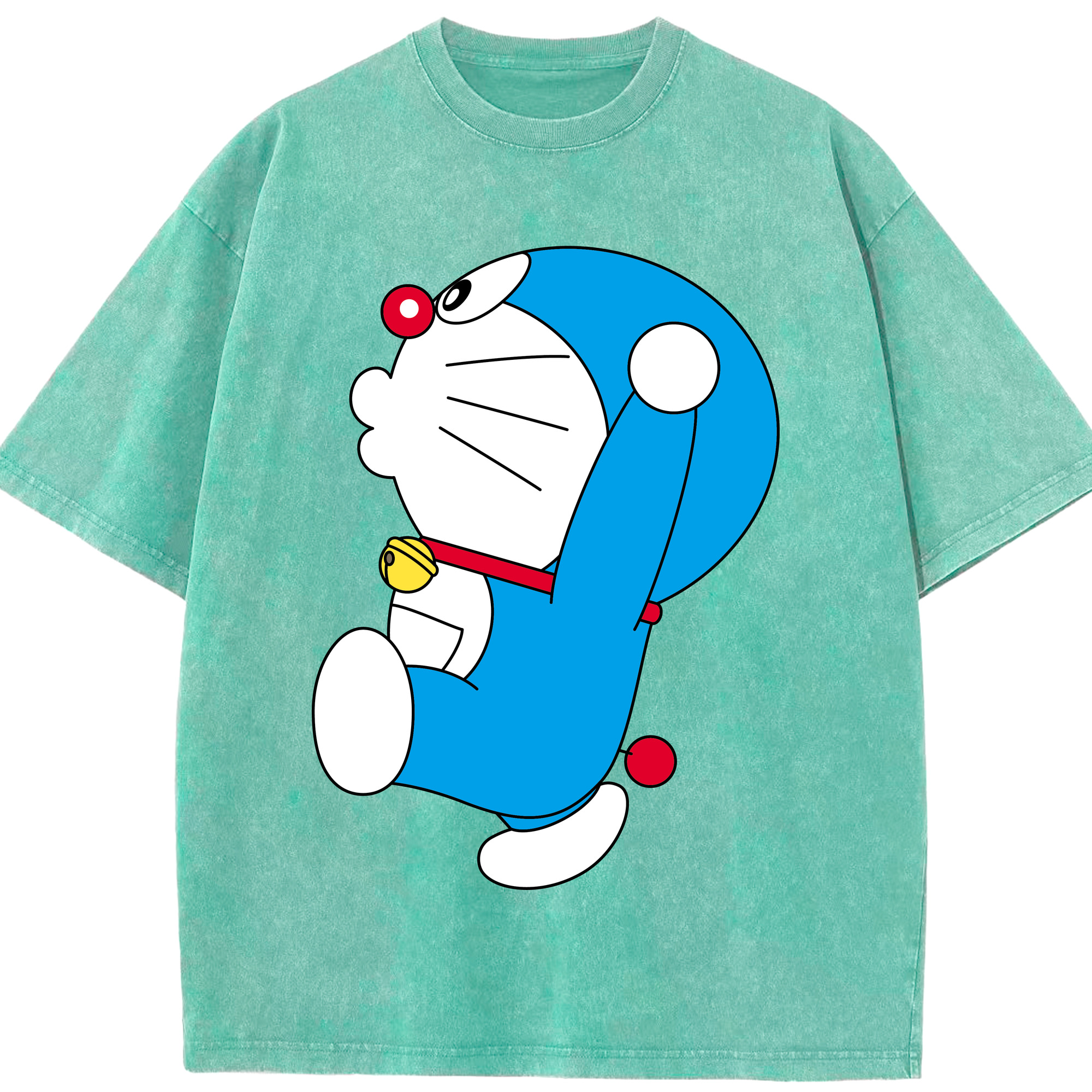 （画像用） ドラえもん Doraemon 綿100% ヴィンテージ風 半袖Tシャツ（フロントプリント）